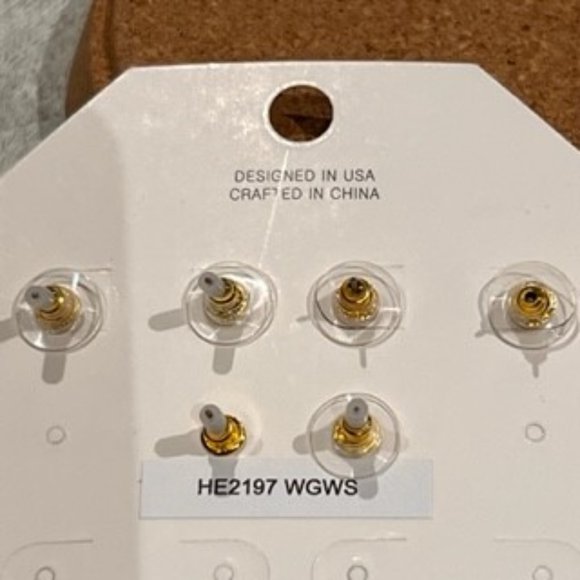 Set of 3 gold and silver earrings - Picture 5 of 5